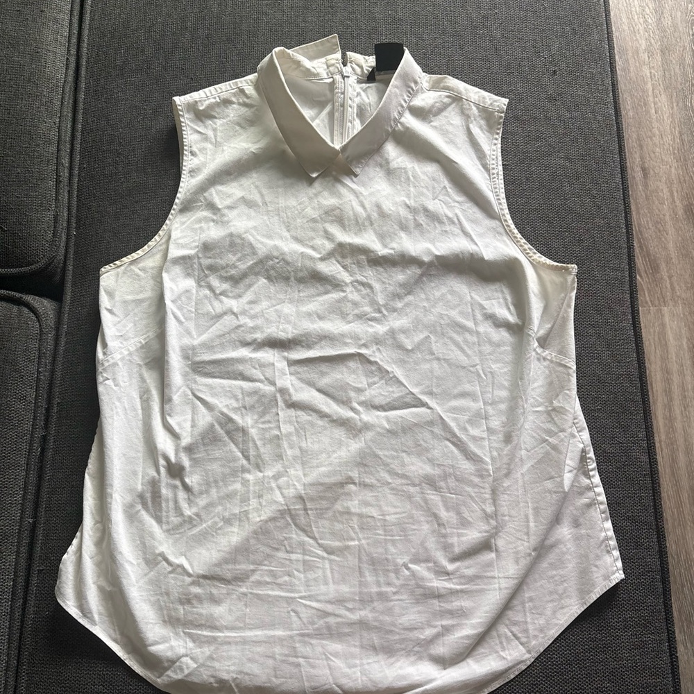 A/X Armani Exchange White Sleeveless Shirt